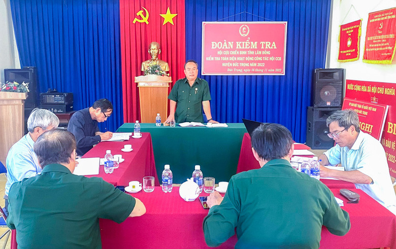 Hội CCB tỉnh tăng cường các hoạt động kiểm tra, giám sát nhằm nâng cao chất lượng hoạt động, tổ chức Hội