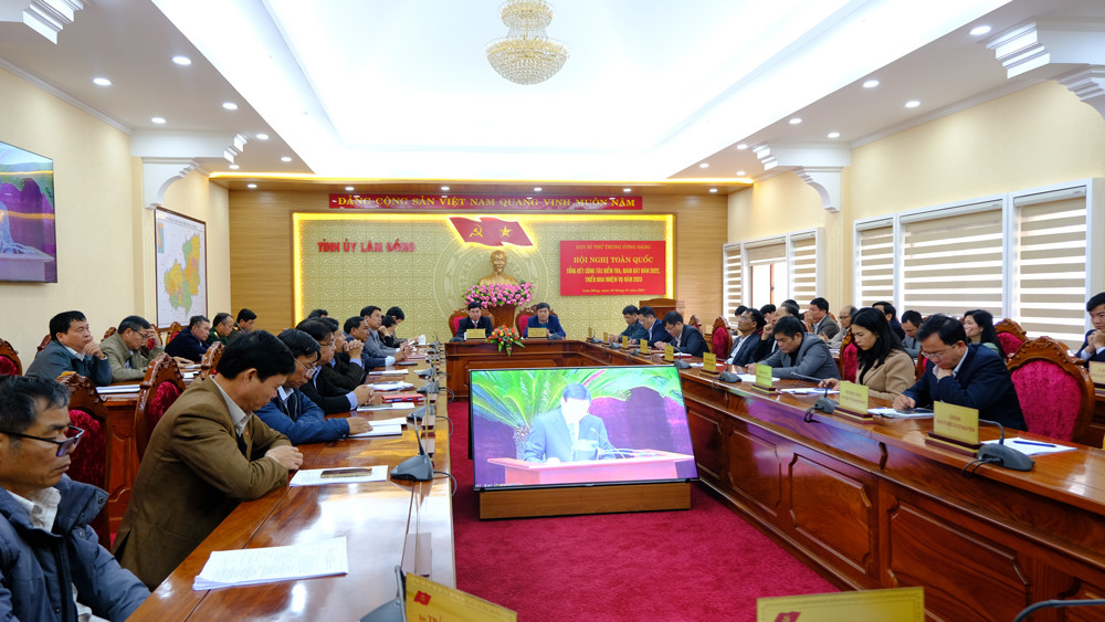 Toàn cảnh Hội nghị tại điểm cầu Lâm Đồng