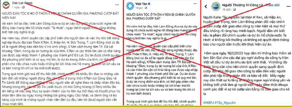 Những luận điệu xuyên tạc về Dự án hồ chứa nước Ta Hoét