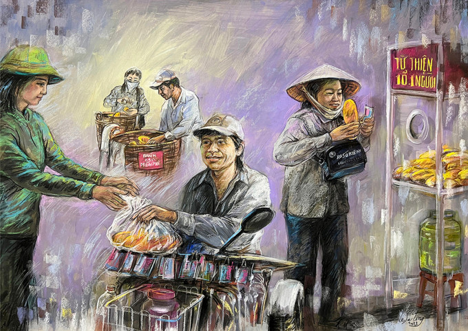 Bánh mì Sài Gòn 0 đồng một ổ, đặc biệt thương nhau đến với người nghèo, cơ nhỡ trong giai đoạn giãn cách năm 2021.