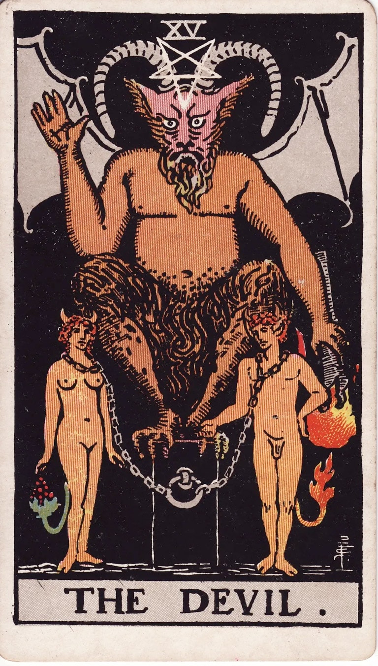 Ý nghĩa lá bài The Devil (Ác Quỷ) trong Tarot - Bộ Ẩn Chính