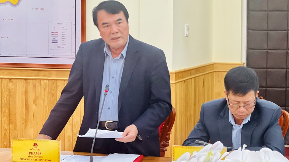 Phó Chủ tịch UBND tỉnh Phạm S phát biểu về kết quả thực hiện các kết luận sau giám sát và kiến nghị một số vấn đề còn bất cập trong Luật