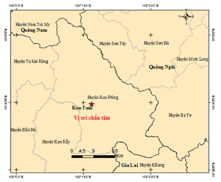 Ngày 19/9, Kon Tum xảy ra 3 trận động đất liên tiếp với độ lớn từ 2.6 đến 3.2 độ richter - Ảnh 1