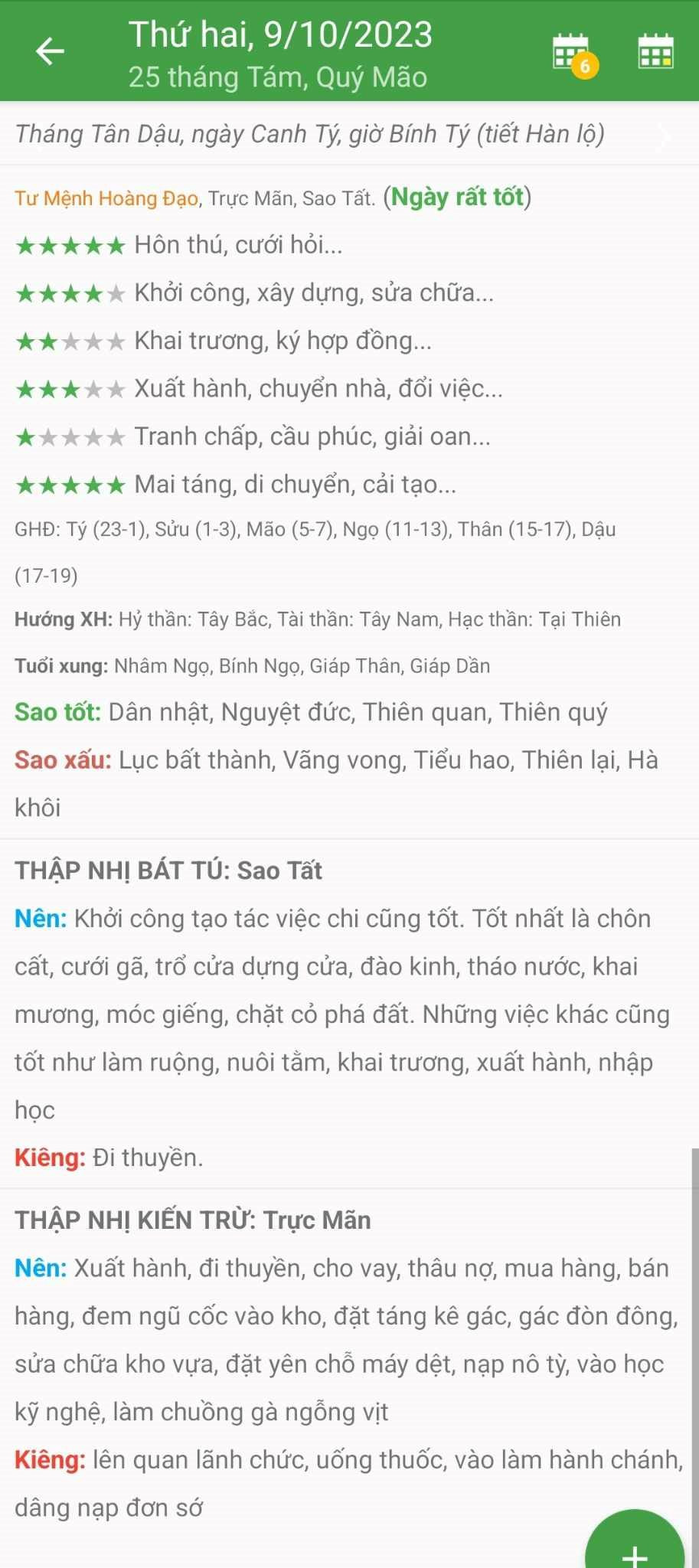 Lịch âm 9/10 – Âm lịch thứ 2 ngày 9/10 hôm nay chính xác nhất 