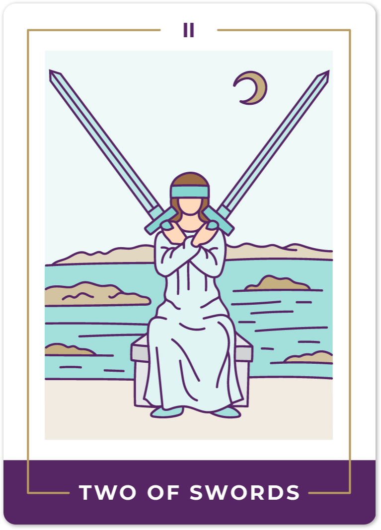 Two of Swords Tarot Card Meanings | Biddy Tarot