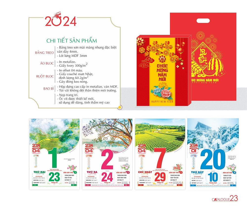 Lịch Bloc 2024 đẹp & giá rẻ