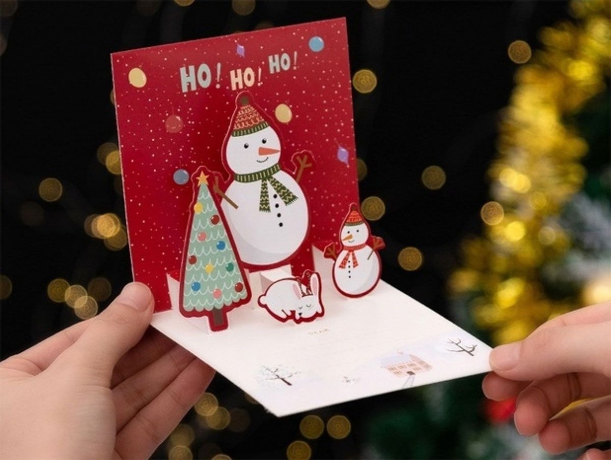 10 cách làm thiệp Noel, thiệp Giáng sinh đơn giản tại nhà