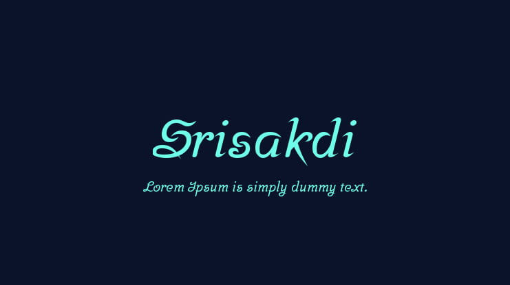 Srisakdi Font Family : Download Free for Desktop & Webfont