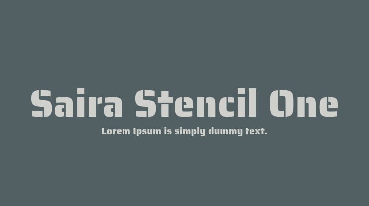 Saira Stencil One Font : Download Free for Desktop & Webfont