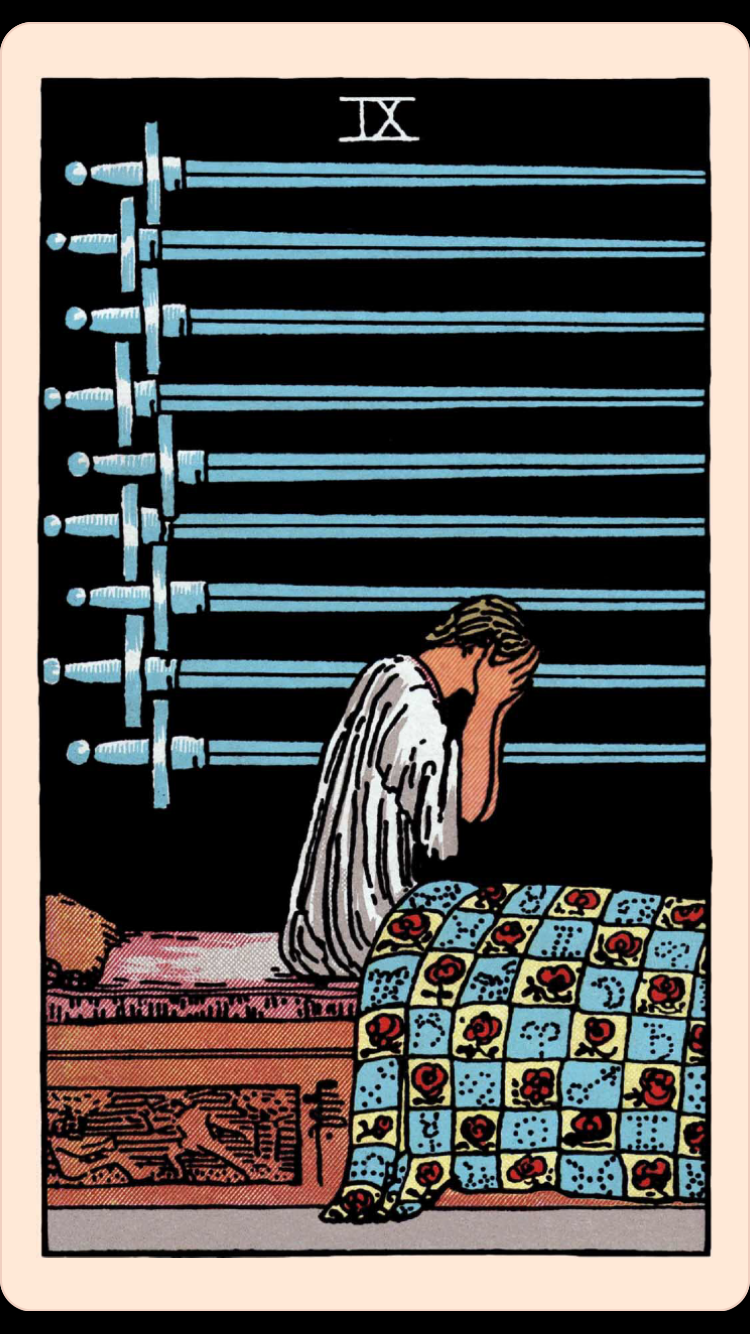 Nine of Swords (Upright) | Tarot Card of the Day — Elliot Oracle
