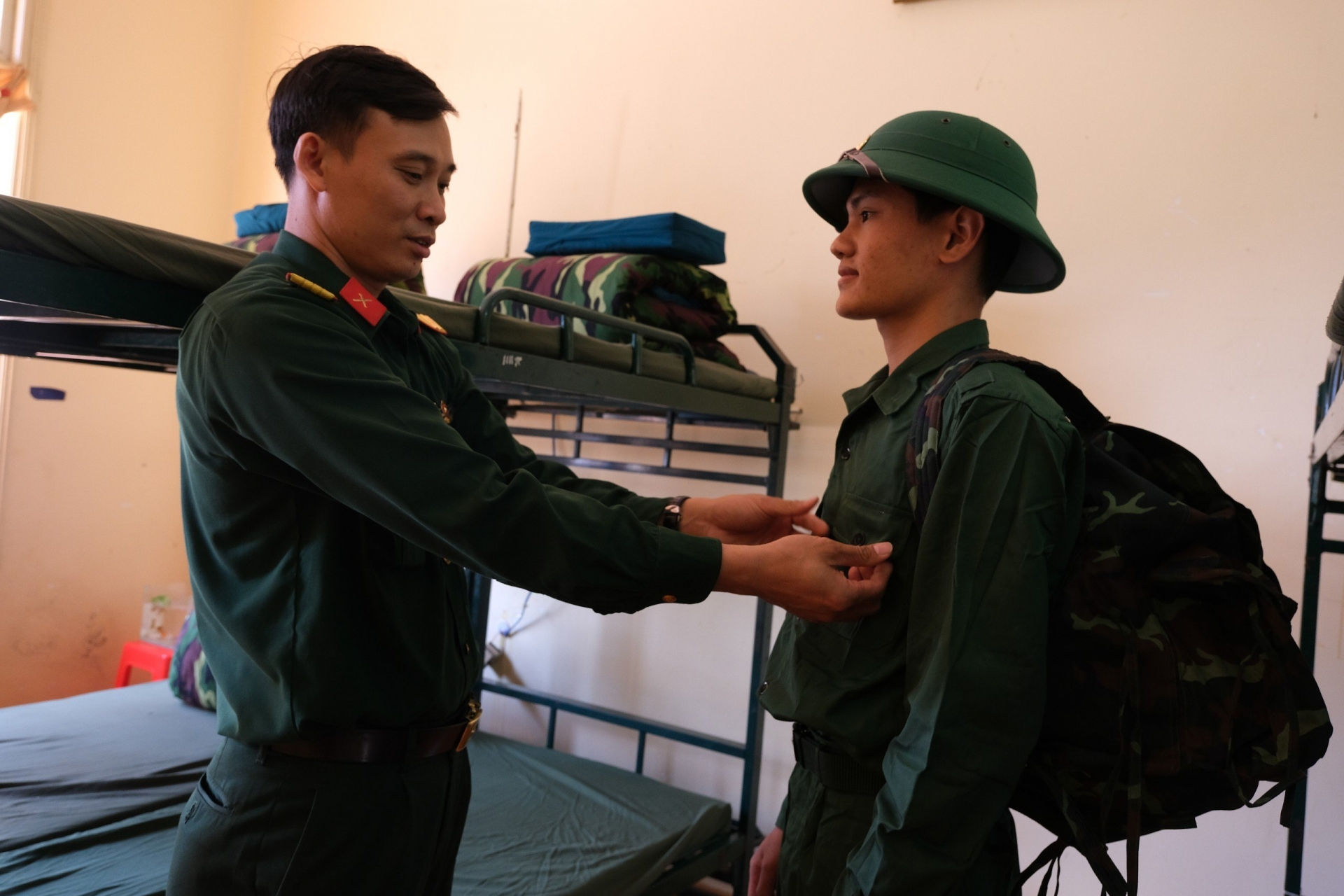 Tân binh Nguyễn Văn Đức đã sẵn sàng cho ngày nhập ngũ