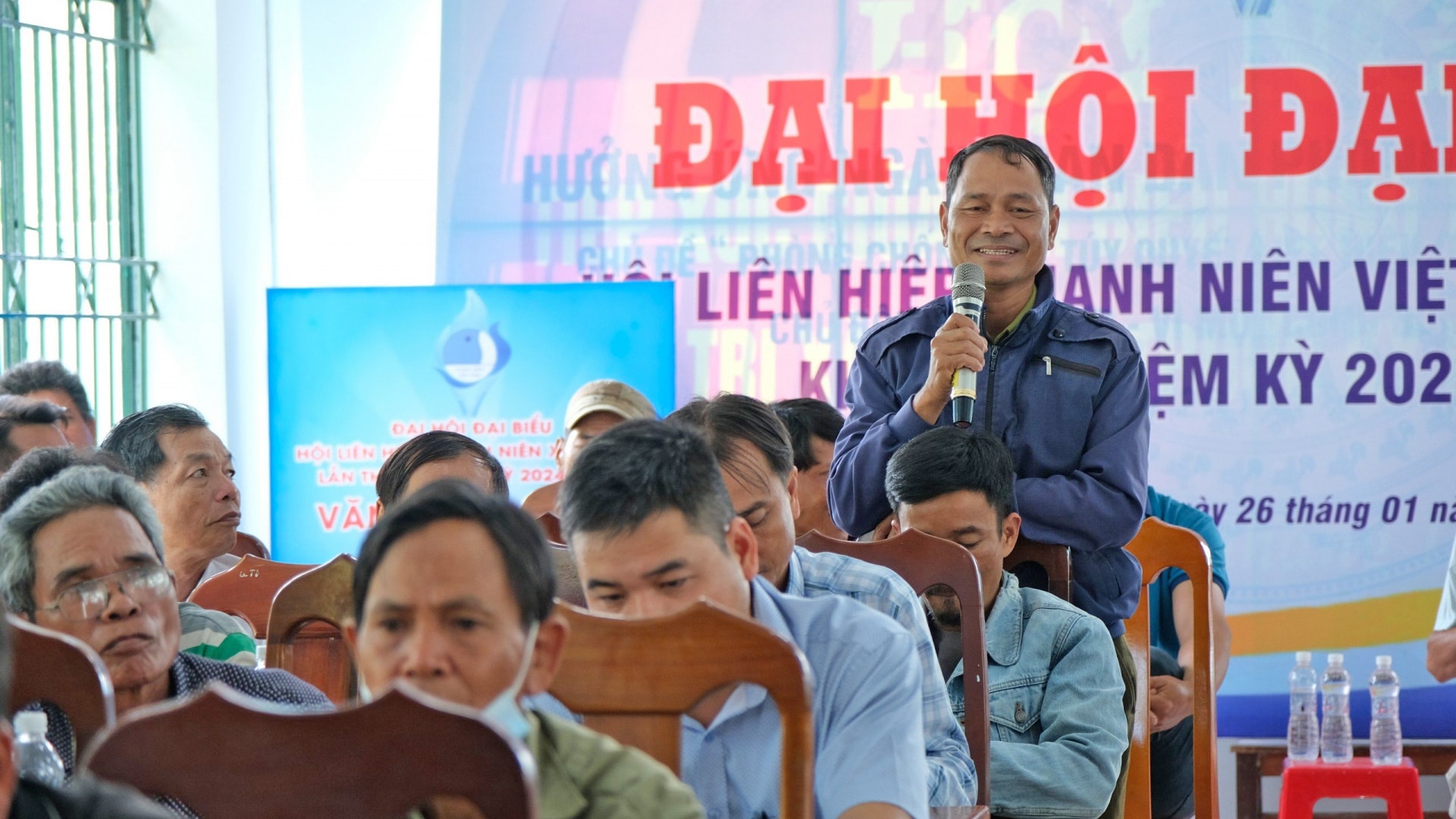 Đại điện các hộ dân phát biểu bày tỏ sự đồng thuận cao đối với dự án cao tốc