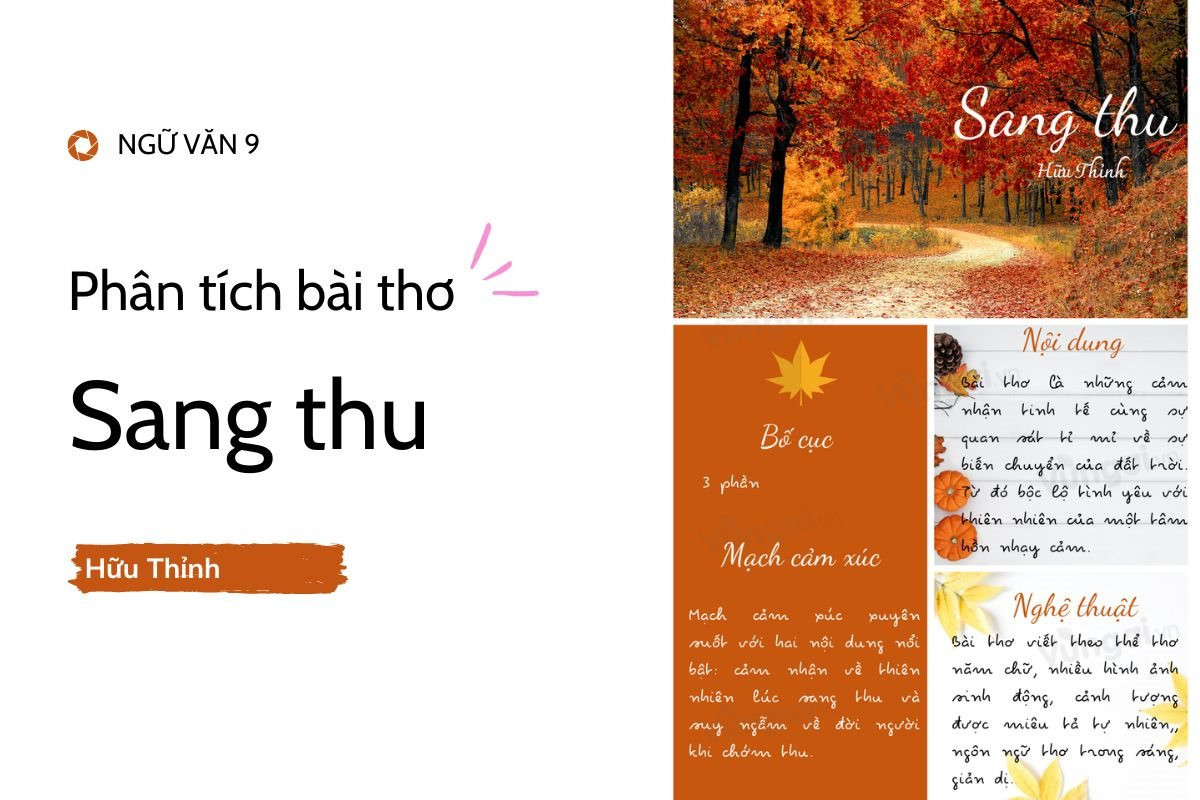 Bài văn mẫu lớp 9: Phân tích bài thơ Sang thu - Hữu Thỉnh