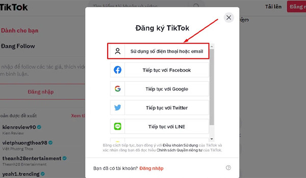 Có nhiều cách để đăng ký tài khoản TikTok