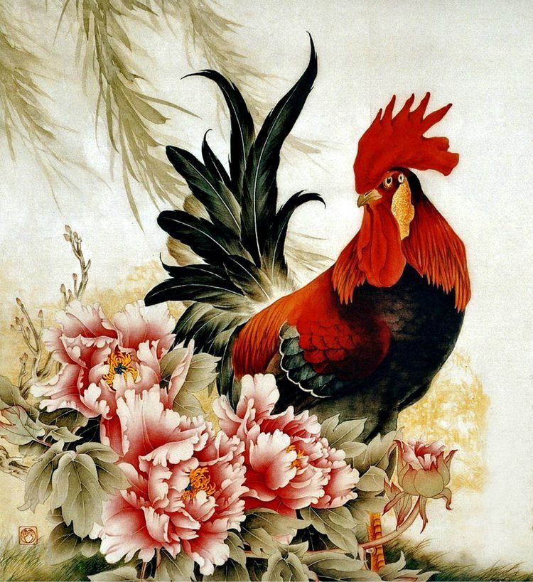 Động Vật của Mộc Gia Phú |  Tranh con gà, tranh con gà, nghệ thuật con gà