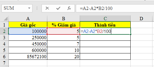 Cách tính phần trăm (%) giảm giá, tăng giá nhanh và chuẩn nhất