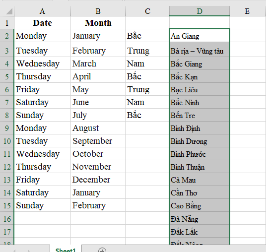 Hướng dẫn điền dữ liệu tự động (Autofill) trong Excel