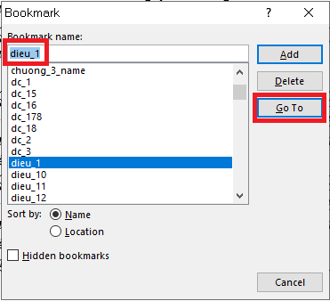 Làm thế nào để tạo bookmark trong Microsoft Word