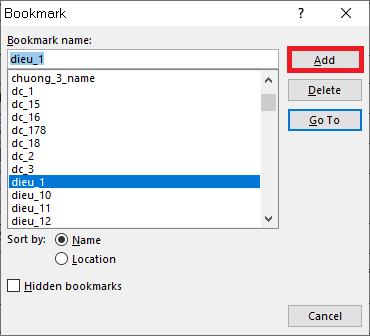 Làm thế nào để tạo bookmark trong Microsoft Word