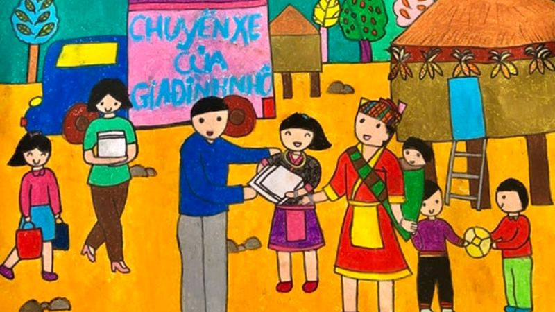Tranh vẽ kỷ niệm ngày xây dựng Đoàn TNCS Hồ Chí Minh