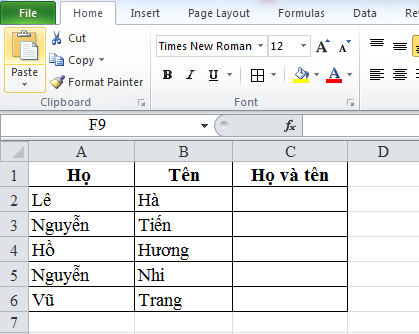 Cách gộp 2 hay nhiều cột trong Excel mà vẫn giữ nguyên nội dung