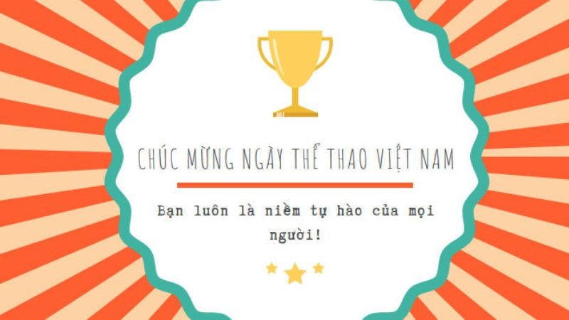 Thiệp cổ vũ ngày thể thao Việt Nam