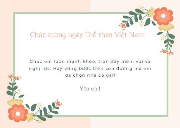Thiệp chúc mừng Ngày Thể thao Việt Nam & Lời chúc ý nghĩa - META.vn