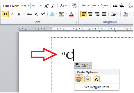 Hướng dẫn cách viết, chèn biểu tượng độ C trong Word
