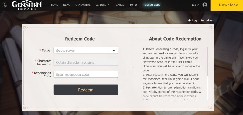Cách nhập code Genshin Impact mới nhất 2024