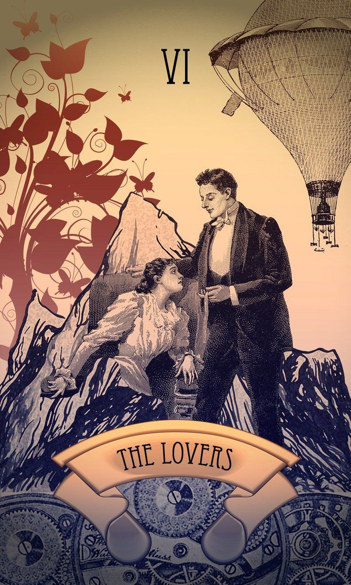 Steampunk Tarot Card: The Lovers by Tiabryn71 on DeviantArt | Tarot cards art, Unique tarot cards, Tarot