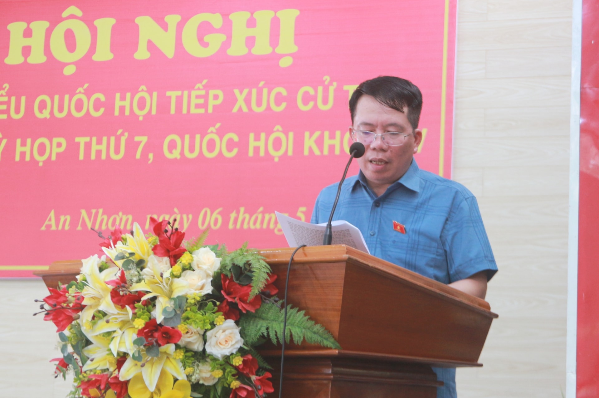 Ông Nguyễn Văn Hiển - Viện trưởng Viện nghiên cứu Lập pháp thuộc Ủy ban Thường vụ Quốc hội thông báo một số nội dung chủ yếu của kỳ họp