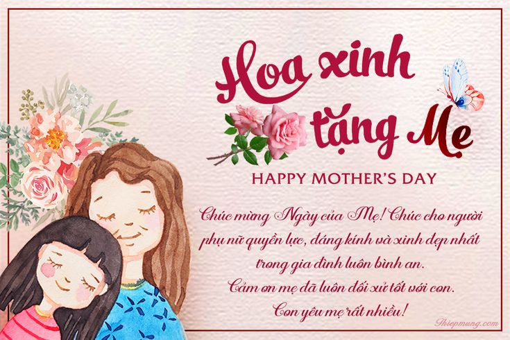 Hình ảnh Hoa xinh tặng Mẹ ý nghĩa nhân Ngày của Mẹ | Ngày của mẹ, Thiệp, Thiệp ngày của mẹ