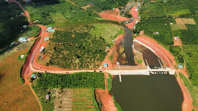 Chưa khắc phục sự cố sạt lở hồ thủy lợi hơn 2,1 triệu m3 nước ở Đắk Nông