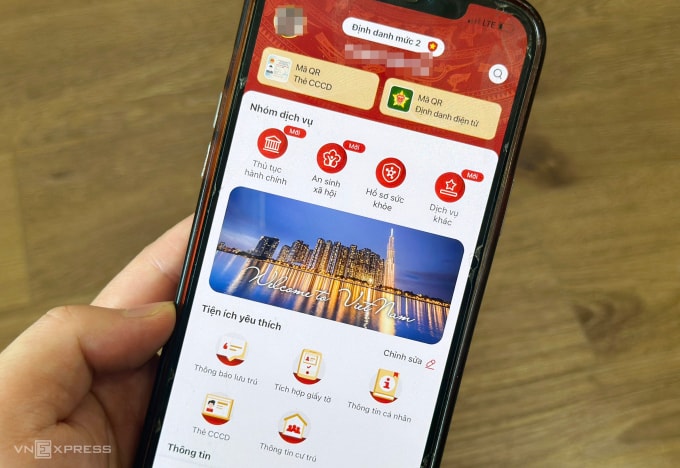 Ứng dụng VNeID chứa nhiều thông tin cá nhân và có thể đăng nhập vào VssID. Ảnh: Phạm Dự