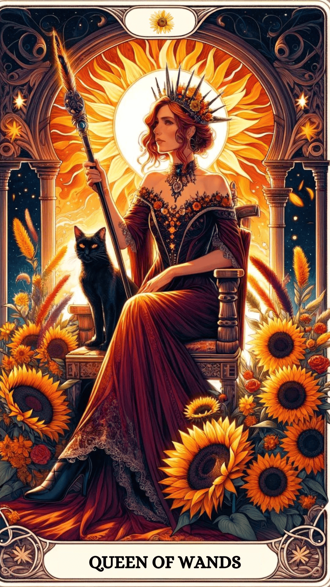 Discover the captivating Queen of Wands Tarot card meaning and insights. Unlock her fiery wis... | Empress tarot card, Tarot cards art, Wands tarot
