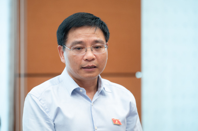 Bộ trưởng Nguyễn Văn Thắng phát biểu tại tổ, chiều 25/5. Ảnh: Hoàng Phong