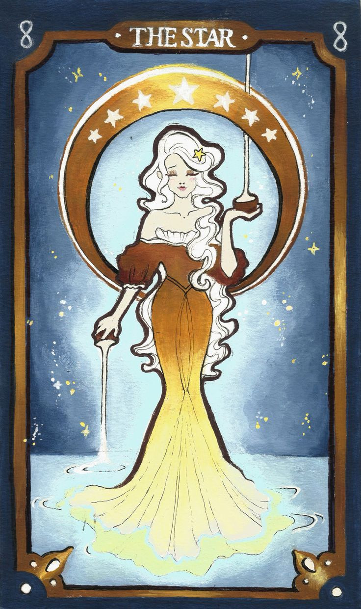 The Star Tarot Card | Tarot, Arkaplan tasarımları