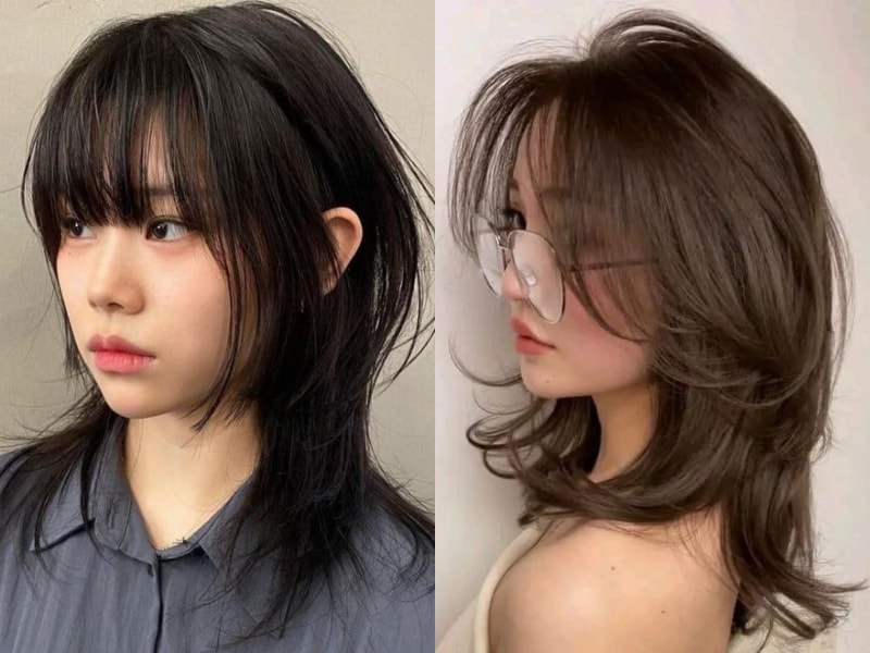 Mullet layer nữ mặt vuông là kiểu tóc thịnh hành