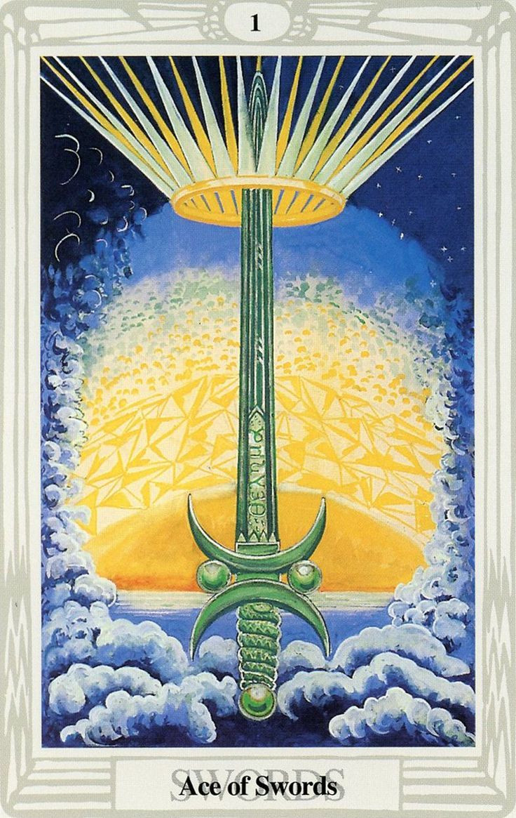 Ace of Swords - Card from Thoth Tarot Deck | Ace of swords, 78 tarot cards, Tarot decks
