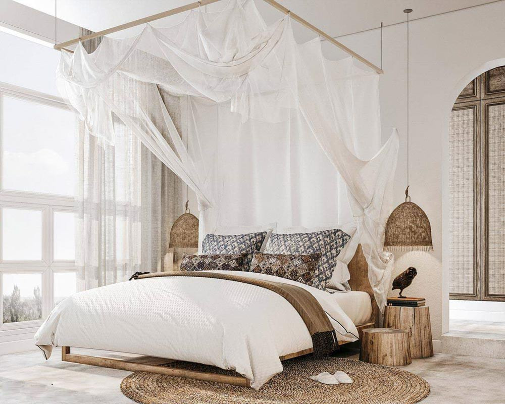 Phòng ngủ phong cách Rustic mộc mạc thân thương cho gia đình