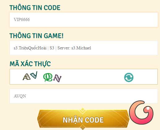 Nhập code