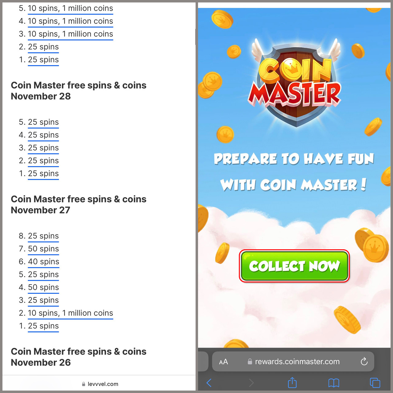 Cách nhận Spin Coin Master