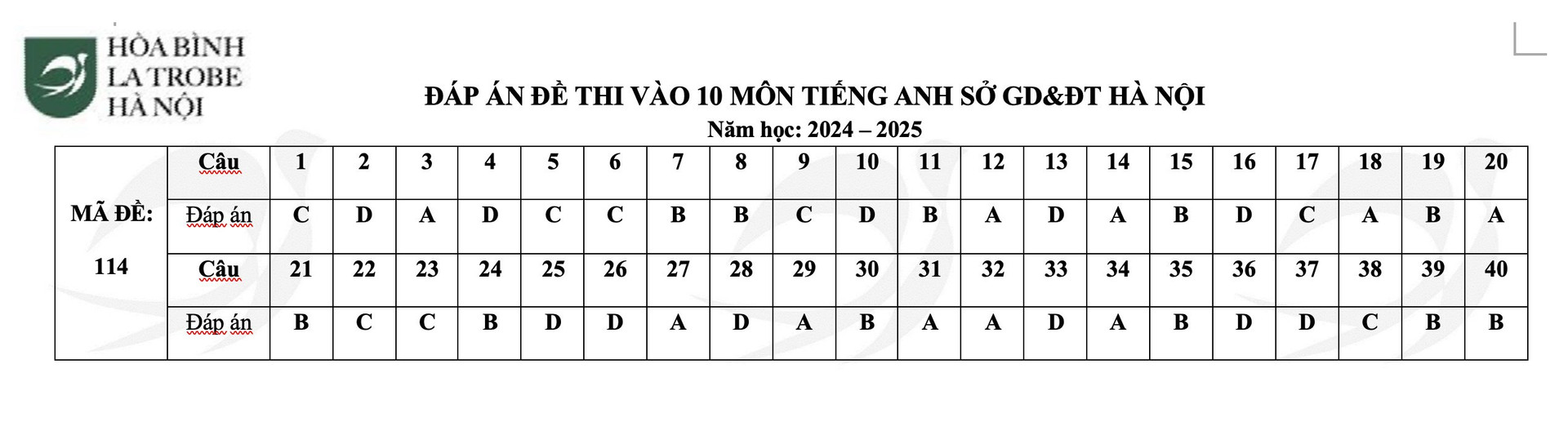 Gợi ý đáp án môn Tiếng Anh vào lớp 10 Hà Nội 2024 full mã đề- Ảnh 9.