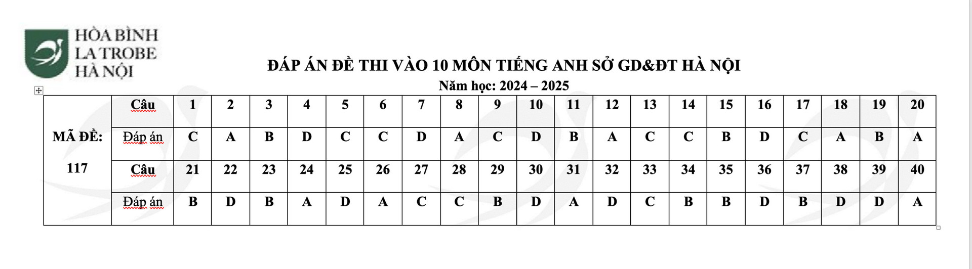 Gợi ý đáp án môn Tiếng Anh vào lớp 10 Hà Nội 2024 full mã đề- Ảnh 4.