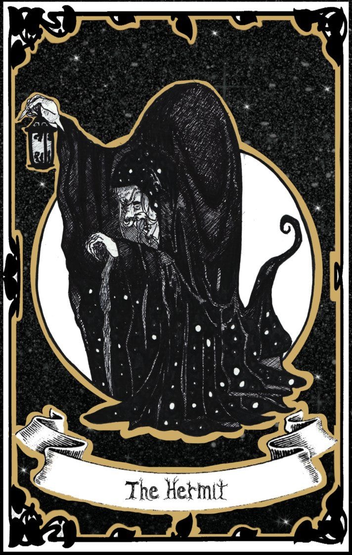 Tarot | IX - The Hermit by CatInBread on DeviantArt | Tarot cards art, Tarot art, The hermit tarot