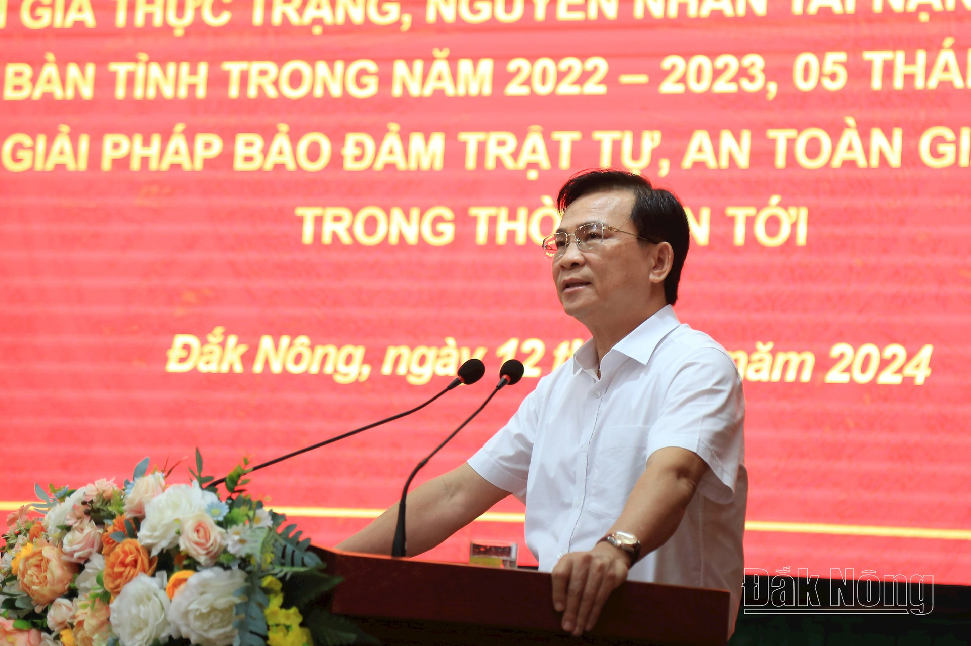 Trưởng Ban ATGT tỉnh Đắk Nông đề nghị đẩy mạnh công tác tuyên truyền, thay đổi mạnh mẽ nhận thức của người dân trong bảo đảm trật tự ATGT