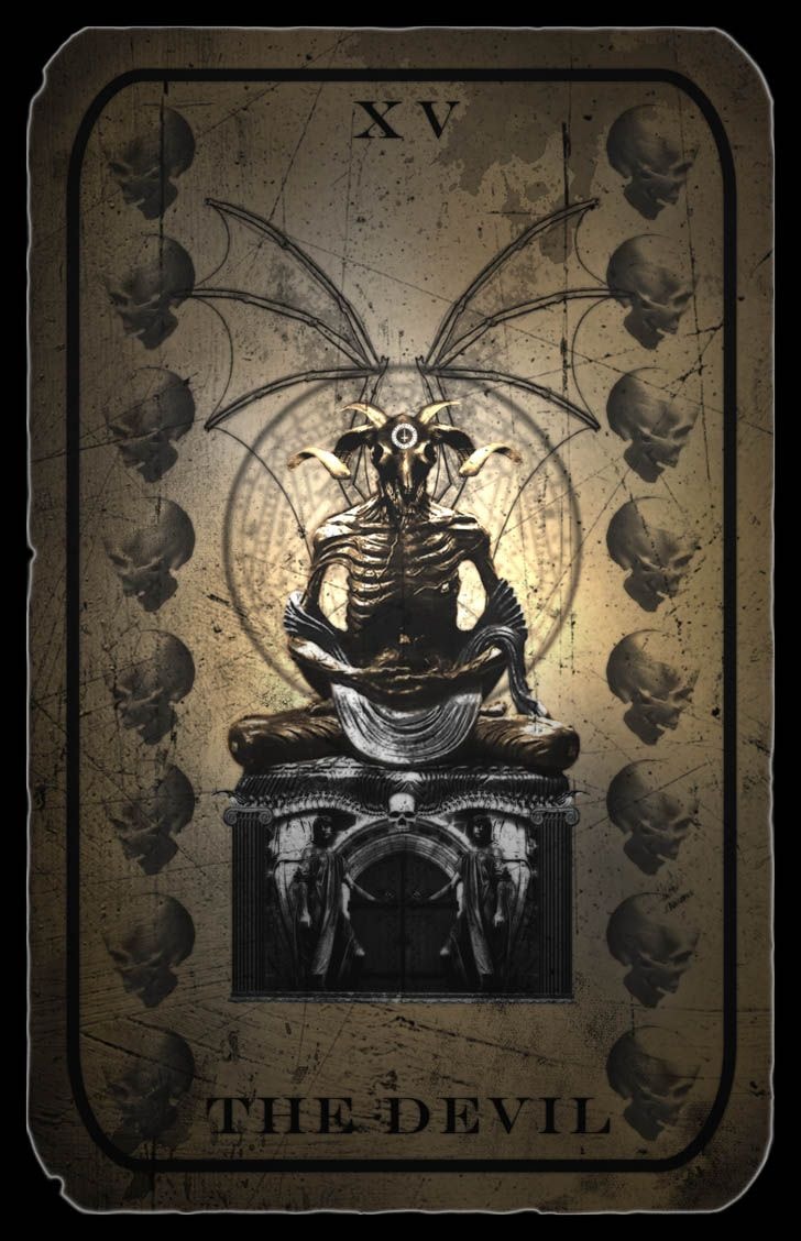 Devil Tarot Card | Tarot cards art, Tarot art, Tarot cards