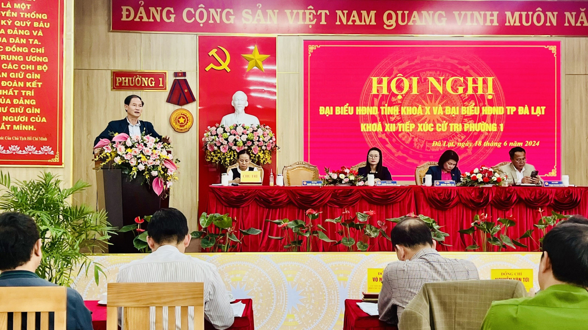 Đại biểu HĐND tỉnh và TP Đà Lạt tiếp xúc cừ tri Phường 1