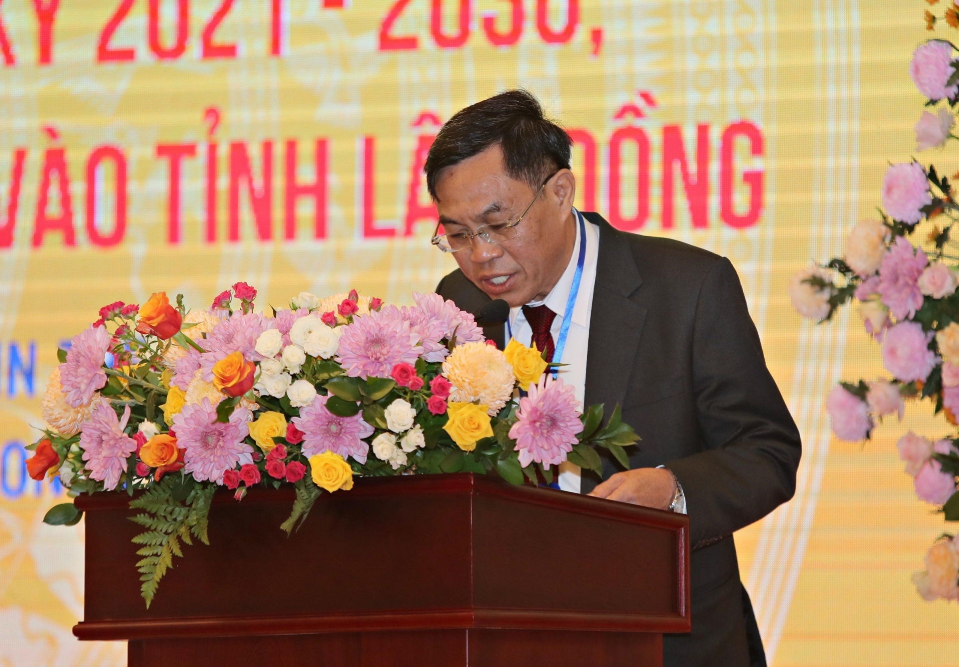 Đồng chí Võ Ngọc Hiệp - Ủy viên Ban Thường vụ Tỉnh uỷ, Phó Chủ tịch UBND tỉnh phát biểu tại Lễ công bố quy hoạch