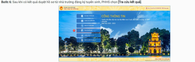 Các bước đăng ký tuyển sinh trực tuyến cho trẻ 5 tuổi, học sinh lớp 1 và 6 ở Hà Nội - 11